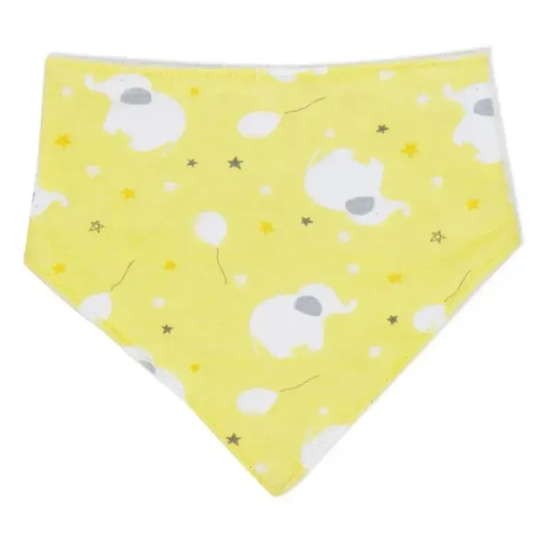 Rose Textiles Baby Hats*- 5 Pc Bib And Socks Set, Yellow Elephant