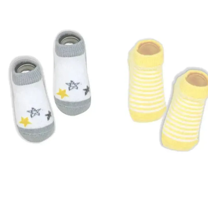 Rose Textiles Baby Hats*- 5 Pc Bib And Socks Set, Yellow Elephant
