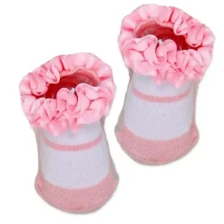 Rose Textiles Baby Hair Accessories*- 3 Pc Socks And Bowties Set, Pink Flower