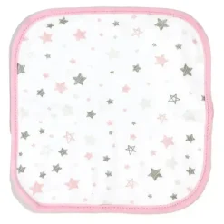 Rose Textiles Baby Washcloths*- 4 Pc Washcloth Set- Pink Elephant & Balloon