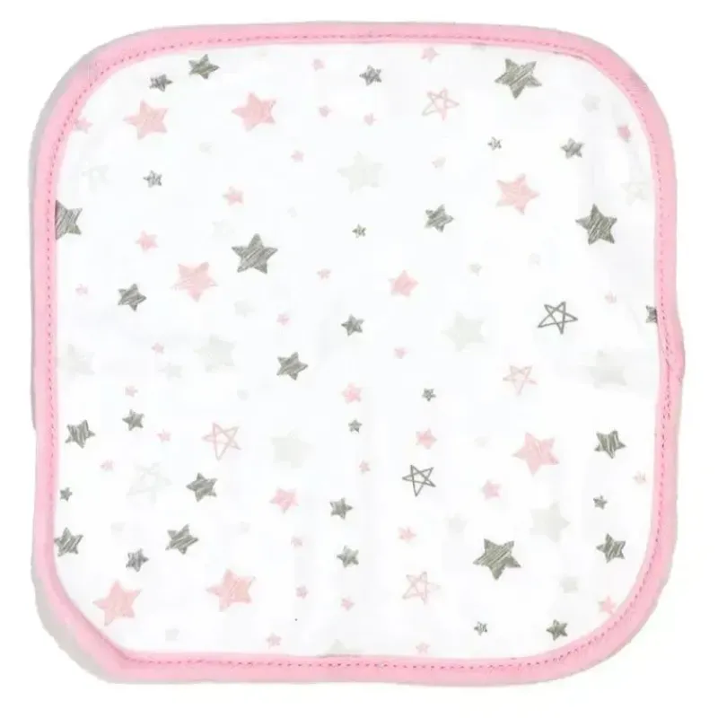 Rose Textiles Baby Washcloths*- 4 Pc Washcloth Set- Pink Elephant & Balloon