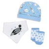 Rose Textiles Baby Hair Accessories*- 3 Piece Accessory Set, Blue Space