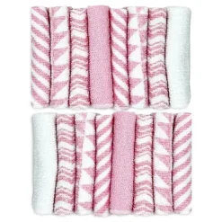Rose Textiles Baby Washcloths*- 16 Pk Washcloth, Pink