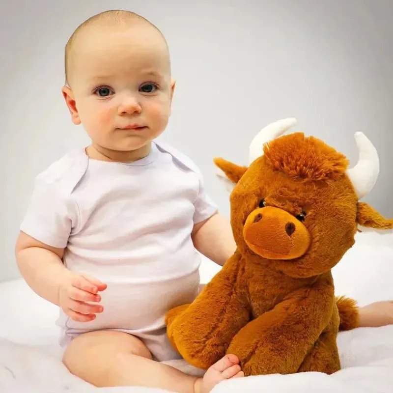 Rose Textiles Plush & Stuffed Animals*- 11 Sitting Animals, Highland Cow