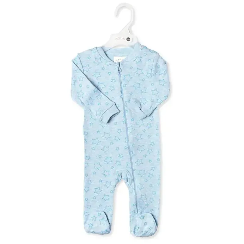 Rose Textiles Baby One-Pieces*- All Over Print Heather Sleeper, Star