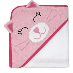 Rose Textiles Baby Bath Towels*- Animal Hooded Towel, Cat