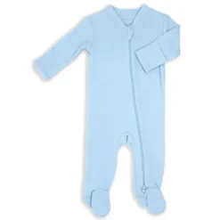 Rose Textiles Baby Sleepwear*- Baby Boy Solid Mitted Cuff Sleepers Preemie