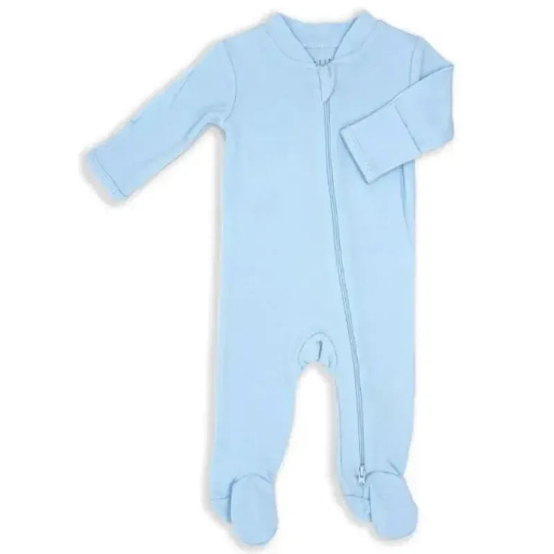 Rose Textiles Baby Sleepwear*- Baby Boy Solid Mitted Cuff Sleepers Preemie