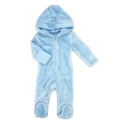 Rose Textiles Baby One-Pieces*- Baby Boys Fleece Pramsuit Blue