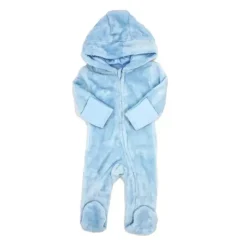 Rose Textiles Baby One-Pieces*- Baby Boys Fleece Pramsuit Blue