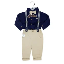 Rose Textiles Baby Sets*- Baby Boys Suspender Bowtie Set, Navy