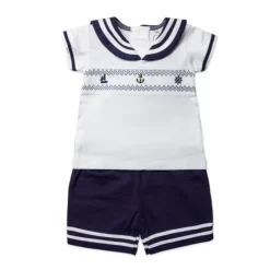 Rose Textiles Baby Sets*- Baby Boys Short Set, Navy Nautical