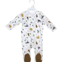 Rose Textiles Baby Sets*- Baby Boys Zipper Coverall, Safari Brown