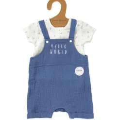 Rose Textiles Baby Sets*- Baby Boy’s Organic Dungaree Set, Hello World