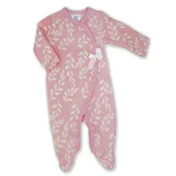 Rose Textiles Baby Sets*- Baby Girl Sweet Leaves Quilted Footie