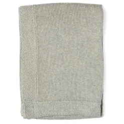 Rose Textiles Blankets & Quilts*- Baby Knit Blanket with Border, Grey