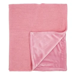 Rose Textiles Blankets & Quilts*- Baby Knit Mink Pink Blanket
