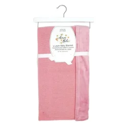 Rose Textiles Blankets & Quilts*- Baby Knit Mink Pink Blanket