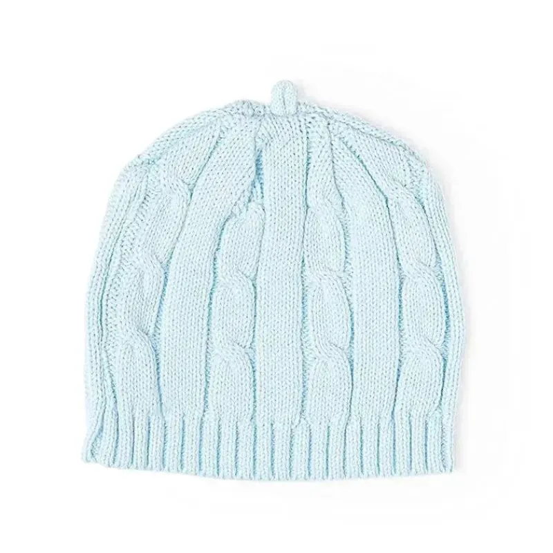 Rose Textiles Baby Hats*- Baby Mode Signature Blue Cable-Knit Beanie