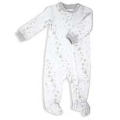 Rose Textiles Baby Sleepwear*- Baby Neutral Star Printed Sleeper, Grey