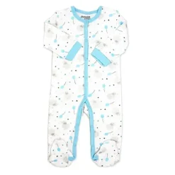 Rose Textiles Baby One-Pieces*- Balloon Elephant Interlock Coverall, Blue