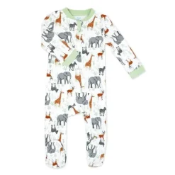 Rose Textiles Baby One-Pieces*- Boy Interlock Coverall, Safari