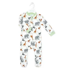 Rose Textiles Baby One-Pieces*- Boy Interlock Coverall, Safari