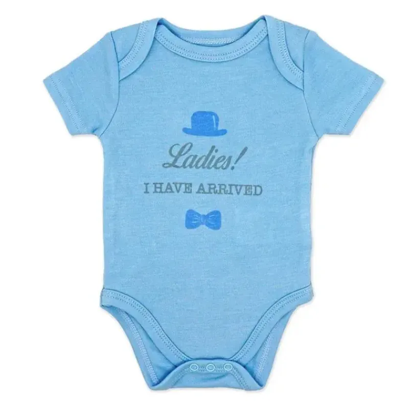Rose Textiles Clothing Gift Set|Baby Sleepwear*- Boy's 3 Pack Bodysuit Set, Gentleman