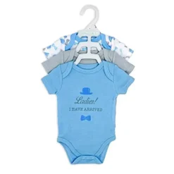 Rose Textiles Clothing Gift Set|Baby Sleepwear*- Boy's 3 Pack Bodysuit Set, Gentleman