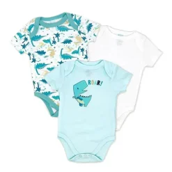 Rose Textiles Baby Onesies & Bodysuits*- Boy's 3 Pack Bodysuit, Dino