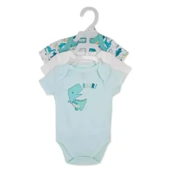 Rose Textiles Baby Onesies & Bodysuits*- Boy's 3 Pack Bodysuit, Dino