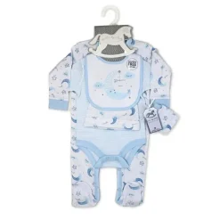 Rose Textiles Clothing Gift Set|Baby Sets*- Boys 5 Piece Mesh Bag Set, Moon