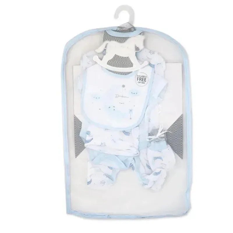 Rose Textiles Clothing Gift Set|Baby Sets*- Boys 5 Piece Mesh Bag Set, Moon