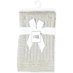 Rose Textiles Blankets & Quilts*- Cable Knit Blanket, Grey
