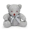 Rose Textiles Plush & Stuffed Animals*- Cable Knit Bear, Grey