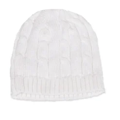 Rose Textiles Baby Hats*- Cable Knit Hat, White