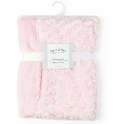 Rose Textiles Blankets & Quilts*- Curly Plush Blanket, Pink