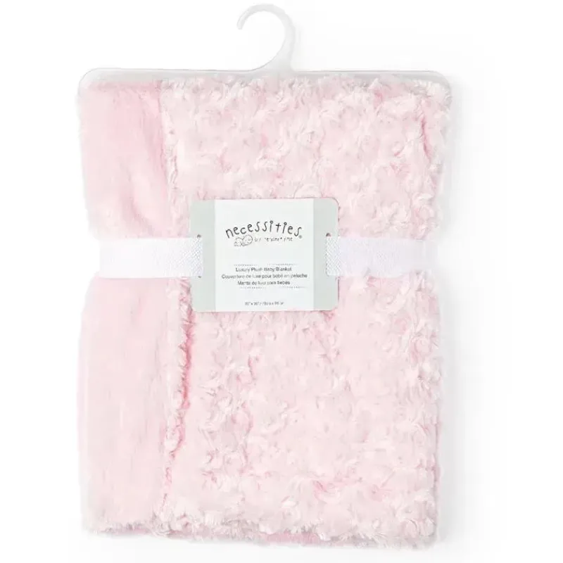 Rose Textiles Blankets & Quilts*- Curly Plush Blanket, Pink