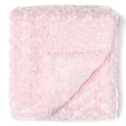 Rose Textiles Blankets & Quilts*- Curly Plush Blanket, Pink