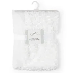 Rose Textiles Blankets & Quilts*- Curly Plush Blanket, White