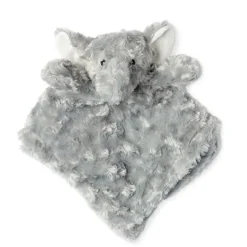Rose Textiles Lovies, Security Blankets & Blankies*- Elephant Curly Plush Security Blanket, Grey
