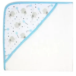 Rose Textiles Baby Bath Towels*- Elephant Hooded Towel, Blue