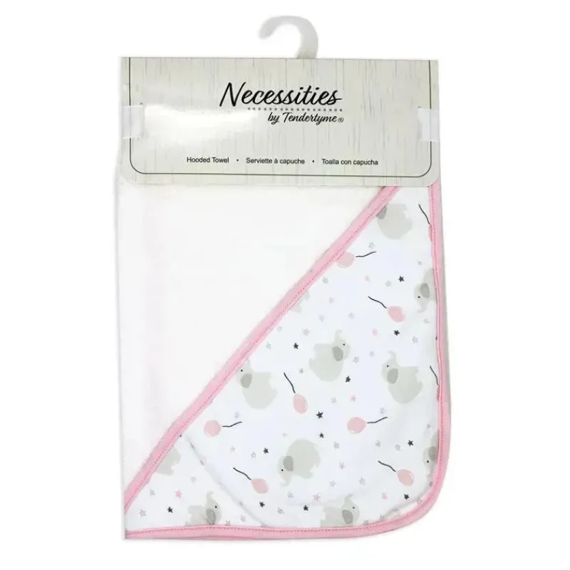Rose Textiles Baby Bath Towels*- Elephant Hooded Towel, Pink