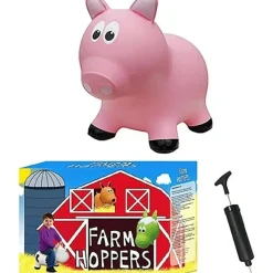 Rose Textiles Ride-On Toys*- Farm Hopper, Pink Pig