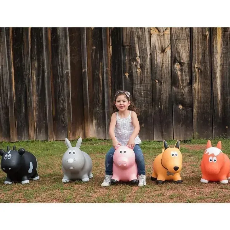 Rose Textiles Ride-On Toys*- Farm Hopper, Pink Pig