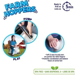 Rose Textiles Ride-On Toys*- Farm Hopper , White Cow