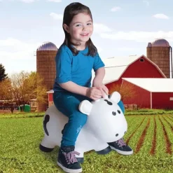 Rose Textiles Ride-On Toys*- Farm Hopper , White Cow