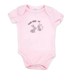 Rose Textiles Clothing Gift Set|Baby Onesies & Bodysuits*- Girl's 3 Pack Bodysuit Set, Bunnies
