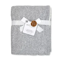 Rose Textiles Blankets & Quilts*- Grey Heather Sherpa Blanket