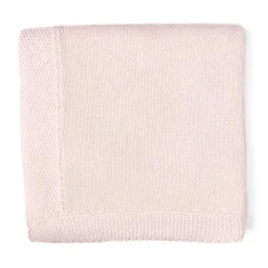 Rose Textiles Blankets & Quilts*- Knit Blanket With Border, Coral